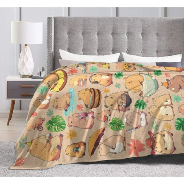Capybara Blanket – Soft, Lightweight, Cozy & Warm | Perfect Gift for Kids, Teens & Boys