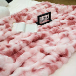 Bubble Fleece Throw Blanket – Ultra Soft Rabbit Fur, Cozy Fluffy Blanket for Couch & Bed – Perfect Gift for Mom