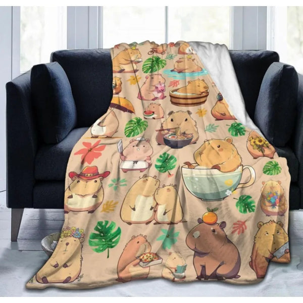 Capybara Blanket – Soft, Lightweight, Cozy & Warm | Perfect Gift for Kids, Teens & Boys